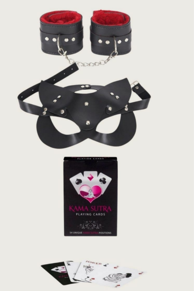 Fantezi Kelepçe & Maske & Kamasutra Seti