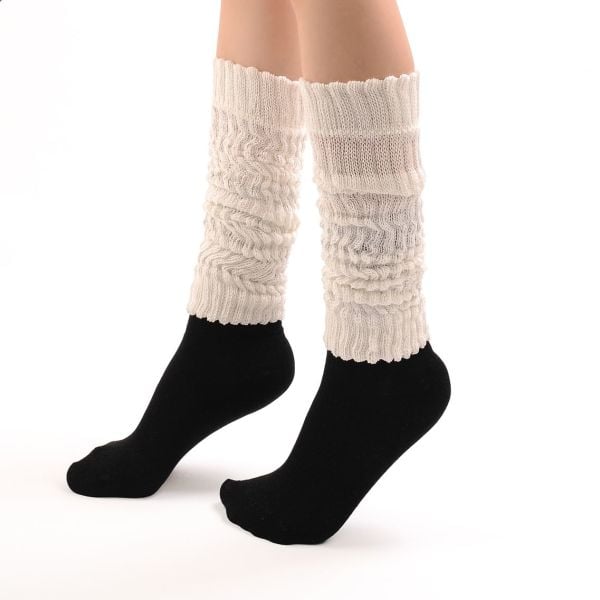 Shocks Tekli Kadın Krem Tozluk