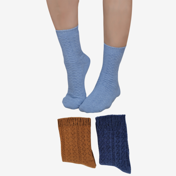 Shocks Kadın 3'lü Çok Renkli Premium Yün Çorap