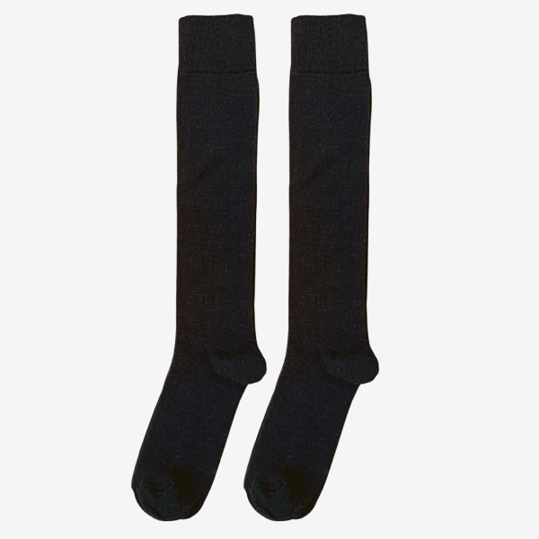 Shocks Kadın Siyah Dizaltı Lüks Yün Çorap