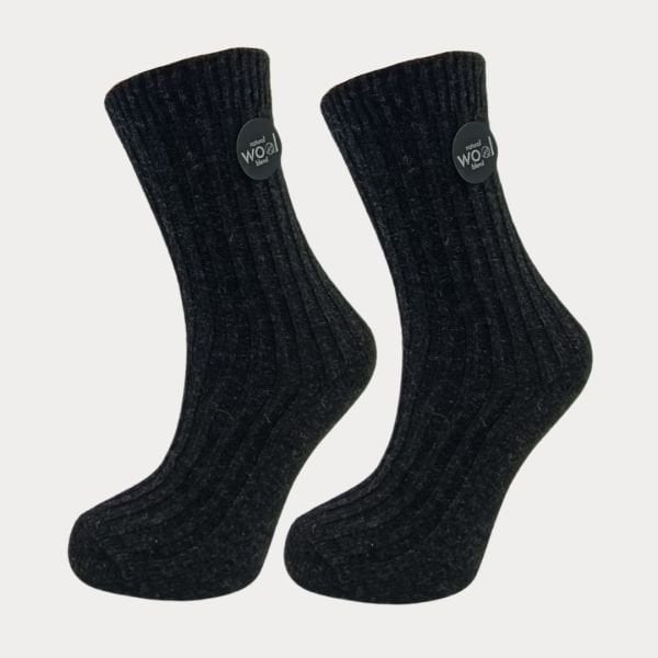 Shocks 2'li Çocuk Siyah Fitilli Lüks Soft Yün Çorap