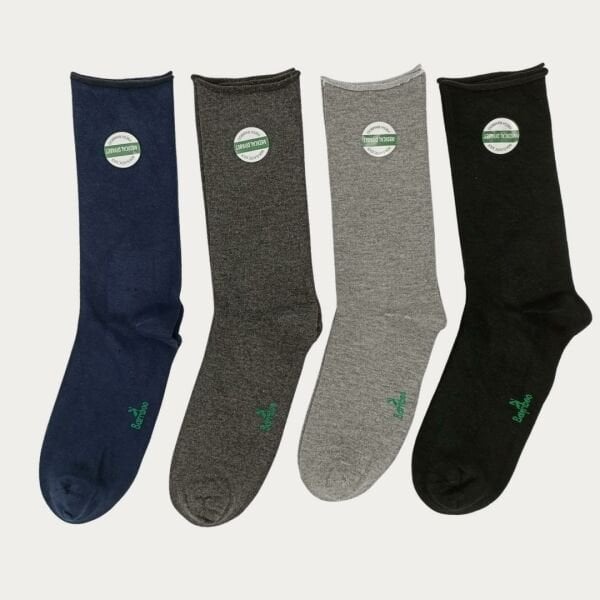 Shocks 4'lü Erkek Lastiksiz Dikişsiz Bambu Diyabet Uzun Konç Çorap