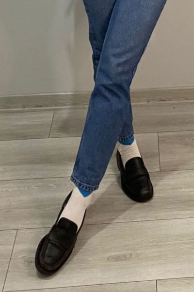Shocks 3'lü Kadın Ekose Desenli Soket Çorap