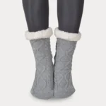 Çocuk Gri Peluş Çorap