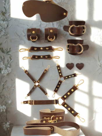 üper Kalite Fantazi Kelepçeli Fantezi Tasmalı Bağlantı Aparatlı Fantazi Aksesuar Seti